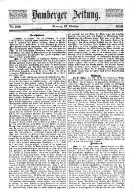 Bamberger Zeitung Montag 17. Oktober 1853