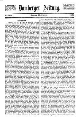 Bamberger Zeitung Sonntag 23. Oktober 1853