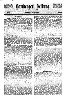 Bamberger Zeitung Samstag 29. Oktober 1853