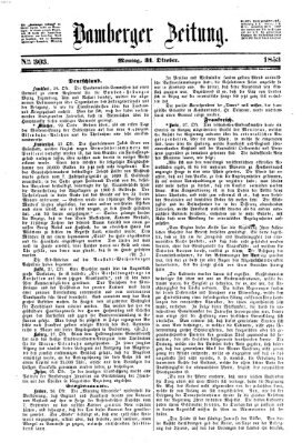 Bamberger Zeitung Montag 31. Oktober 1853