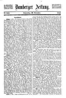 Bamberger Zeitung Donnerstag 10. November 1853