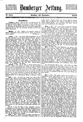 Bamberger Zeitung Samstag 12. November 1853