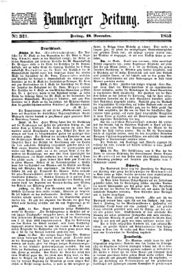 Bamberger Zeitung Freitag 18. November 1853