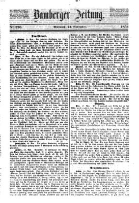 Bamberger Zeitung Mittwoch 23. November 1853