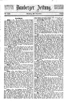 Bamberger Zeitung Samstag 10. Dezember 1853