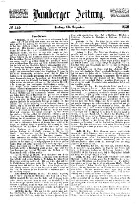 Bamberger Zeitung Freitag 16. Dezember 1853