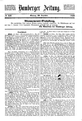 Bamberger Zeitung Montag 19. Dezember 1853