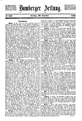 Bamberger Zeitung Dienstag 20. Dezember 1853