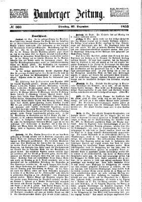 Bamberger Zeitung Dienstag 27. Dezember 1853