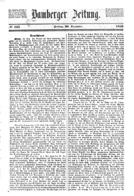 Bamberger Zeitung Freitag 30. Dezember 1853