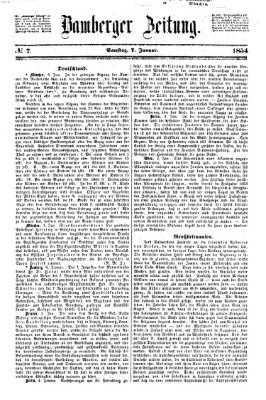 Bamberger Zeitung Samstag 7. Januar 1854