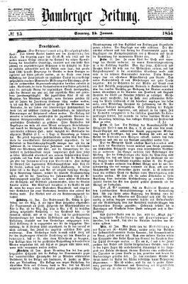 Bamberger Zeitung Sonntag 15. Januar 1854