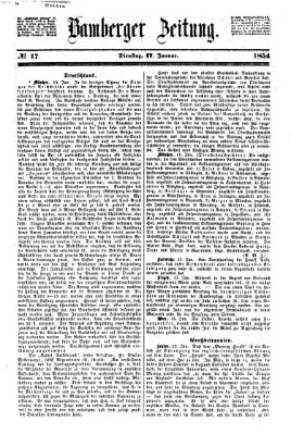 Bamberger Zeitung Dienstag 17. Januar 1854