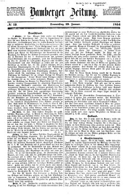 Bamberger Zeitung Donnerstag 19. Januar 1854