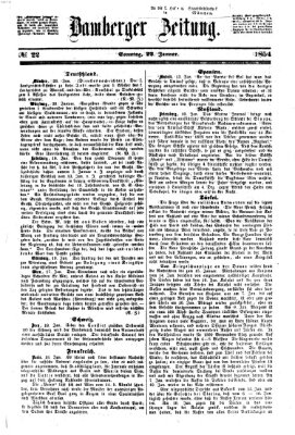 Bamberger Zeitung Sonntag 22. Januar 1854