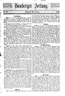 Bamberger Zeitung Mittwoch 25. Januar 1854