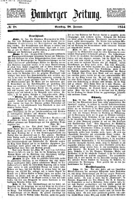 Bamberger Zeitung Samstag 28. Januar 1854