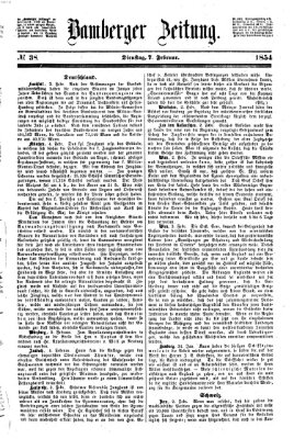 Bamberger Zeitung Dienstag 7. Februar 1854