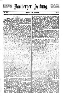 Bamberger Zeitung Freitag 10. Februar 1854