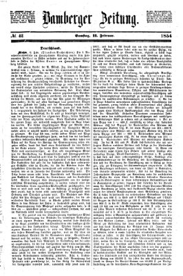 Bamberger Zeitung Samstag 11. Februar 1854