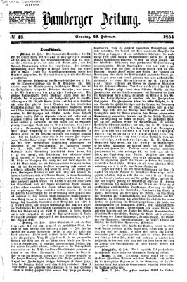 Bamberger Zeitung Sonntag 12. Februar 1854