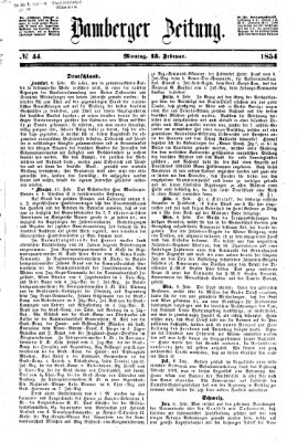 Bamberger Zeitung Montag 13. Februar 1854