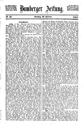 Bamberger Zeitung Samstag 18. Februar 1854