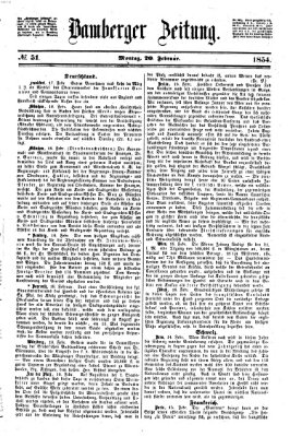 Bamberger Zeitung Montag 20. Februar 1854