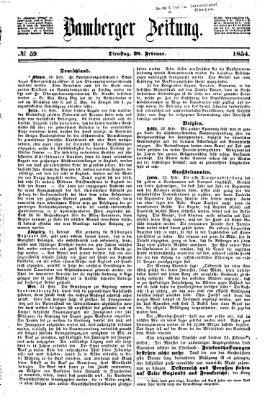 Bamberger Zeitung Dienstag 28. Februar 1854