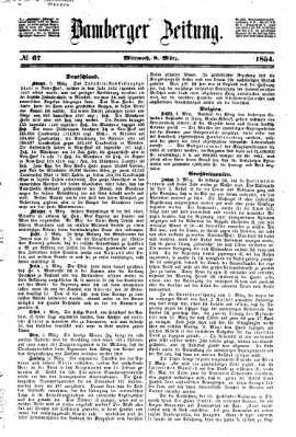 Bamberger Zeitung Mittwoch 8. März 1854