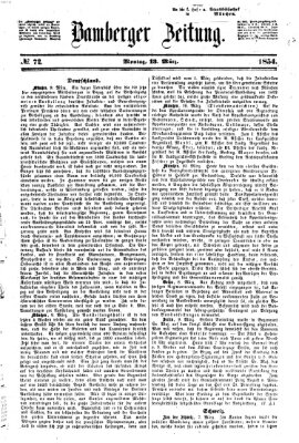 Bamberger Zeitung Montag 13. März 1854