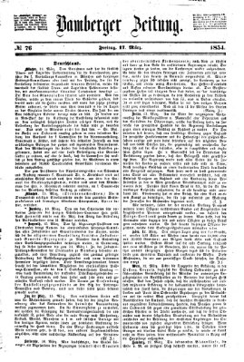 Bamberger Zeitung Freitag 17. März 1854