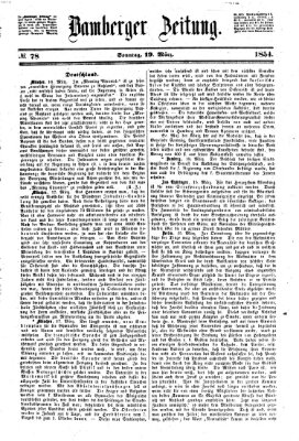 Bamberger Zeitung Sonntag 19. März 1854