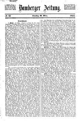 Bamberger Zeitung Dienstag 21. März 1854