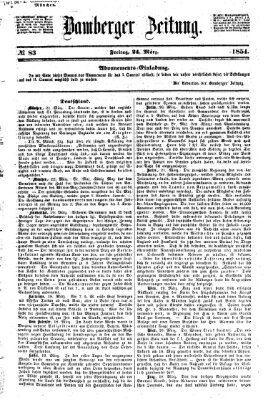 Bamberger Zeitung Freitag 24. März 1854