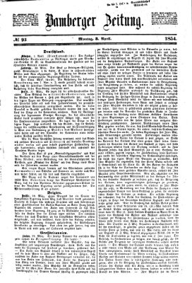 Bamberger Zeitung Montag 3. April 1854