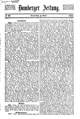 Bamberger Zeitung Donnerstag 6. April 1854