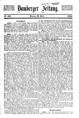 Bamberger Zeitung Montag 10. April 1854