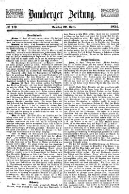 Bamberger Zeitung Samstag 29. April 1854