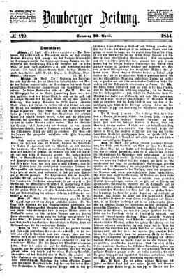 Bamberger Zeitung Sonntag 30. April 1854
