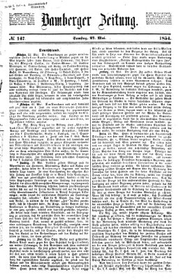 Bamberger Zeitung Samstag 27. Mai 1854