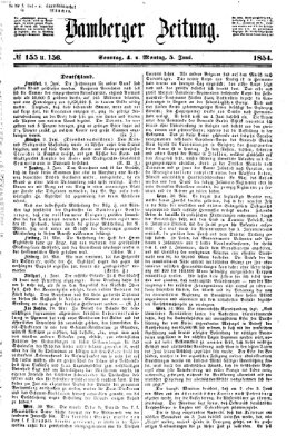 Bamberger Zeitung Sonntag 4. Juni 1854