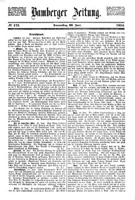 Bamberger Zeitung Donnerstag 22. Juni 1854