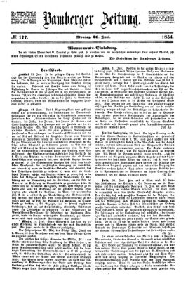 Bamberger Zeitung Montag 26. Juni 1854