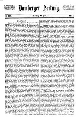 Bamberger Zeitung Dienstag 11. Juli 1854