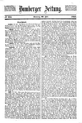 Bamberger Zeitung Sonntag 23. Juli 1854