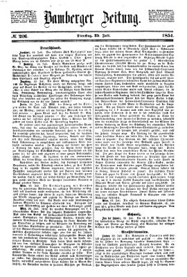 Bamberger Zeitung Dienstag 25. Juli 1854