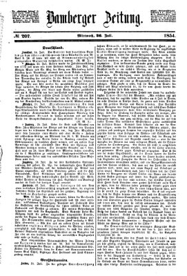 Bamberger Zeitung Mittwoch 26. Juli 1854