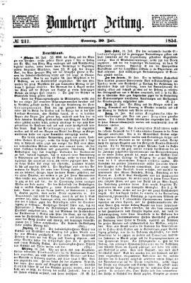 Bamberger Zeitung Sonntag 30. Juli 1854