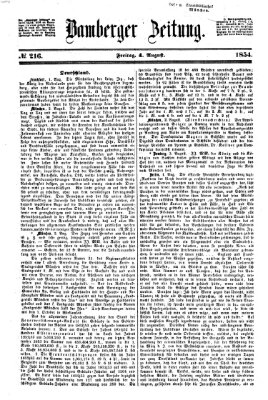 Bamberger Zeitung Freitag 4. August 1854